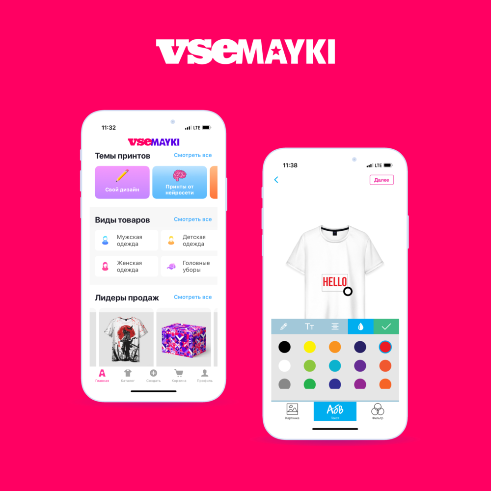 Мобильное приложение интернет-магазина VSEMAYKI